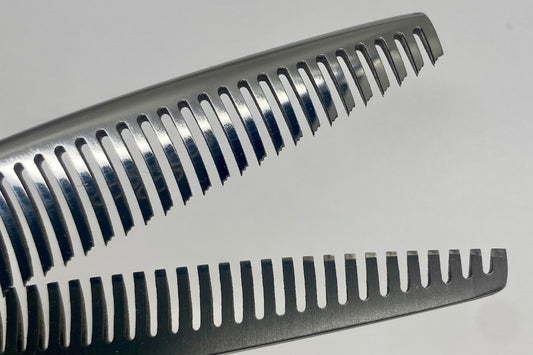 FORBICE SFOLTITRICE DOPPIA 30 DENTI - BLUE PERL